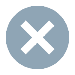 Grey X icon used for a WrapLink where the user does not have a qualifying role to add a missing wrap instance