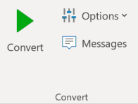 Screenshot of the Convert section of the WrapCreator ribbon