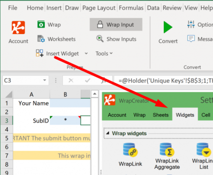 Help: Introduction to using widgets - WrapCreator