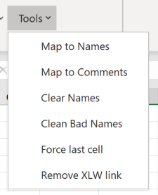 Screenshot of the Tools menu in the WrapCreator ribbon