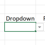 Screenshot of a new row where a cell becomes a dropdown like the cell above it.
