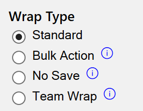 Screenshot of thw wrap type setting on the wrap tab in the task pane